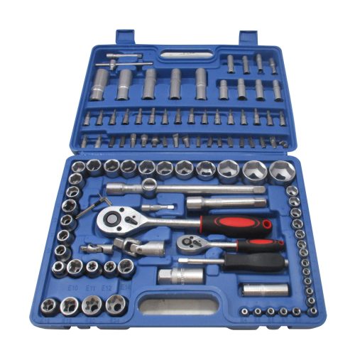 108 Piece Socket Wrench and Metric Silvery Socket Wrench Mechanics Tool (1)