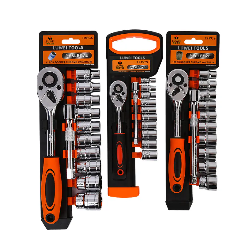 12 pcs 14 Ratchet Socket Wrench Set