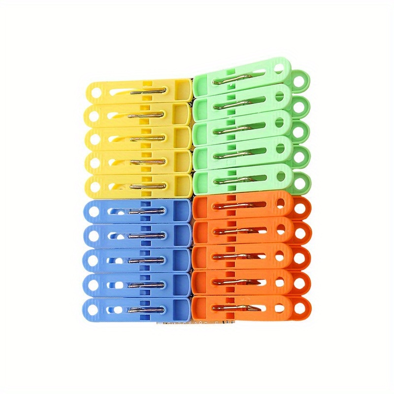 20pcs Windproof Plastic Clothespins For Sock Drying