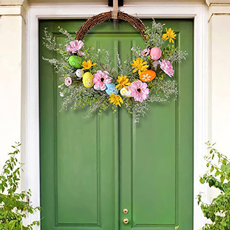 Artificial Easter Egg Easter Wreath (2)