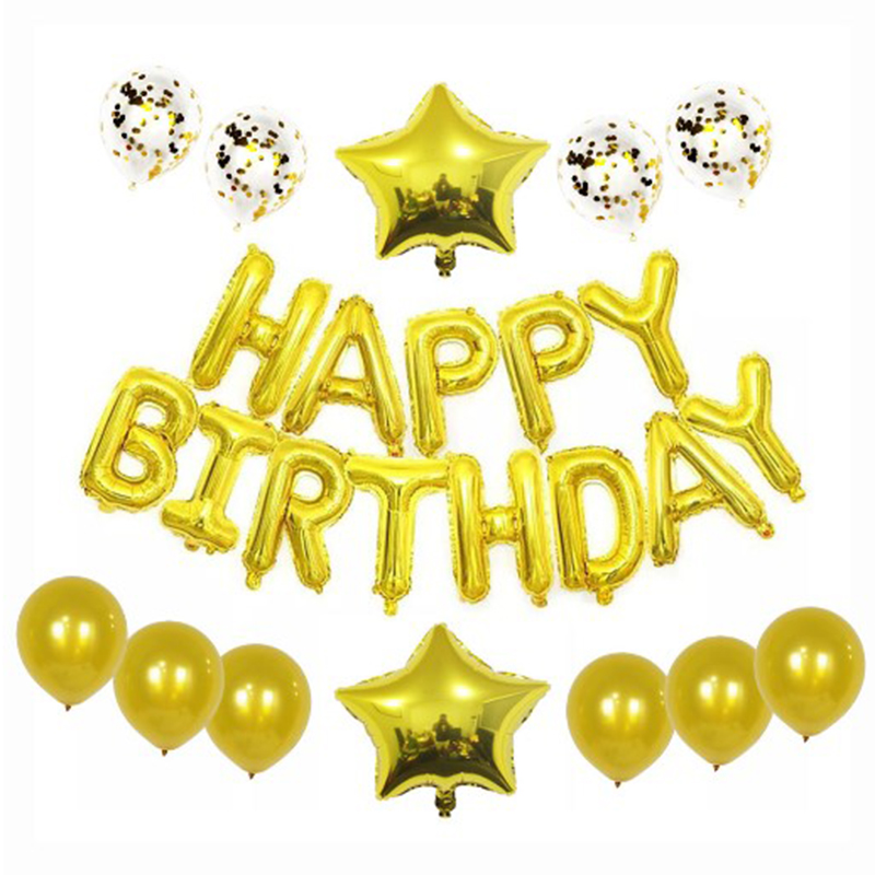 Balloons Gold Happy Birthday Alphabet Banner (1)