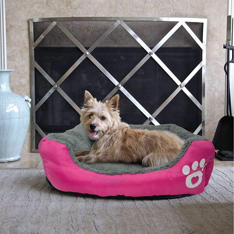Casa de cama para perros Cabaña para perros cálida de invierno de talla grande (2)