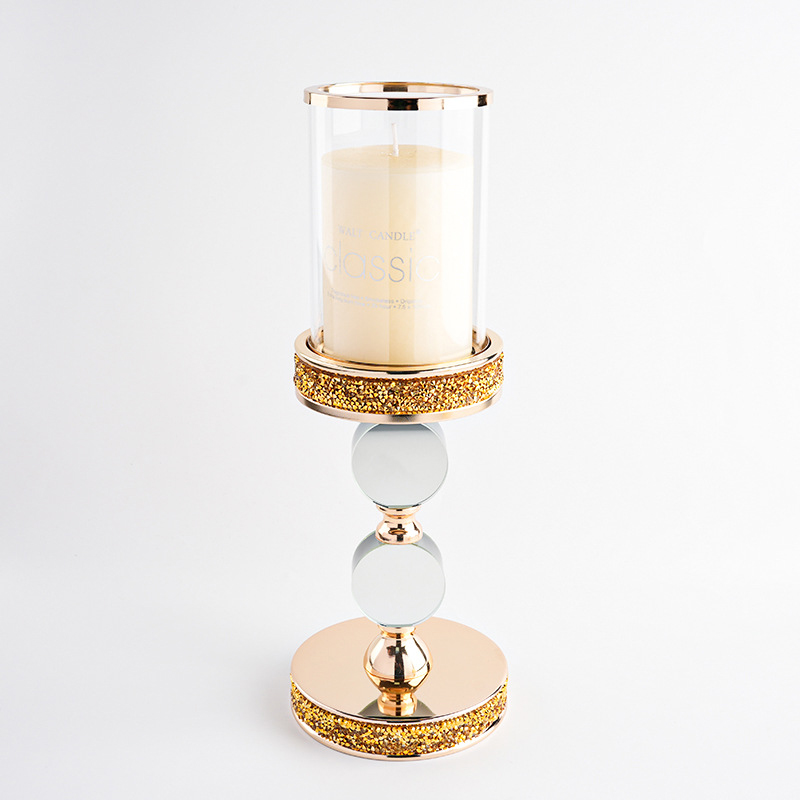 Metal Crystal Candle Holder for Pillar Candle (1)