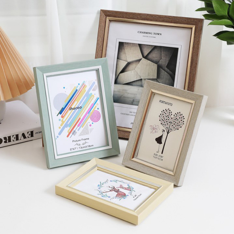 Photo frame simple modern wooden picture desktop wall decoration (2)