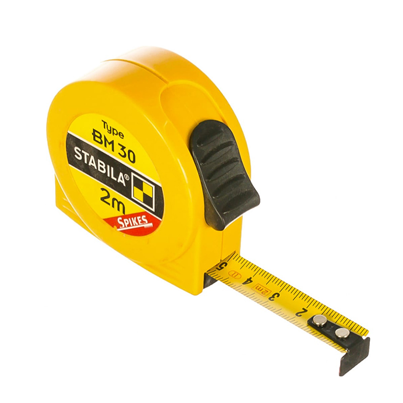 Pocket Tape Measure BM 30 2m with Spikes Hook