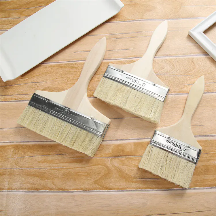 Professionelle Flache Pinsel mit Holzgriff für Malerei Verwenden (3)