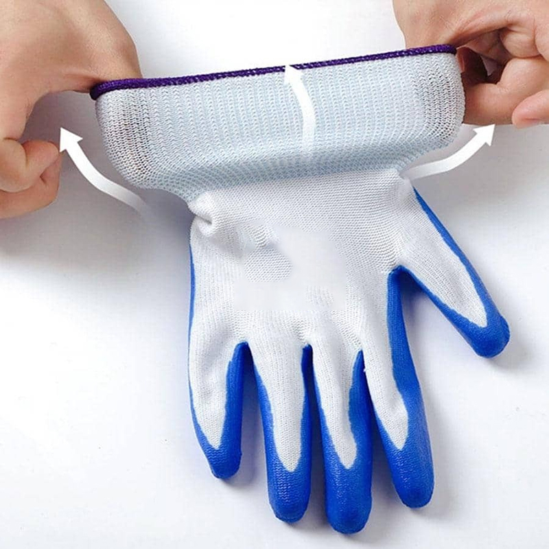 Seamless Spandex Knitted Smooth Surface Latex Palm Coated Gardening Gloves (2)