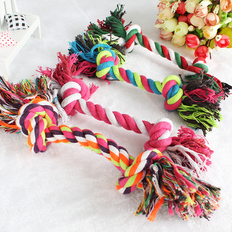 Simulated Bone Bite Resistant Weaved Rope Pet Play Cleaning Teeth
