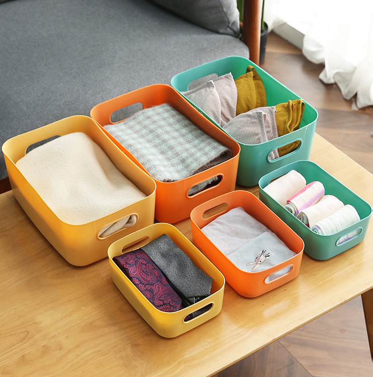 Small Plastic Woven Storage Bins Organizer Storage Baskets Boxes (3) Small Plastic Woven Storage Bins Organizer Storage Baskets Boxes (3)