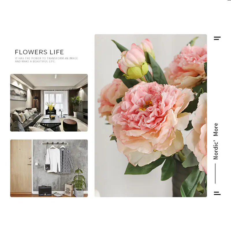 2 Head Peony Flowers Living Room Entrance Decoration Artificial Flowers (1) 2 Head Peony Flowers Living Room Entrance Decoration Artificial Flowers (1)