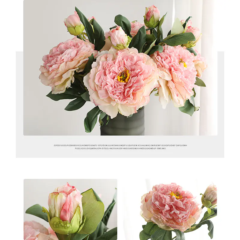 2 Head Peony Flowers Living Room Entrance Decoration Artificial Flowers (4) 2 Head Peony Flowers Living Room Entrance Decoration Artificial Flowers (4)