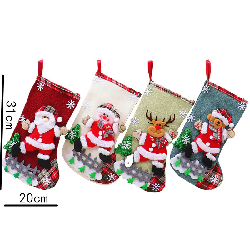 Christmas Stockings Gift Bags Christmas Tree Decorations Bags (5)