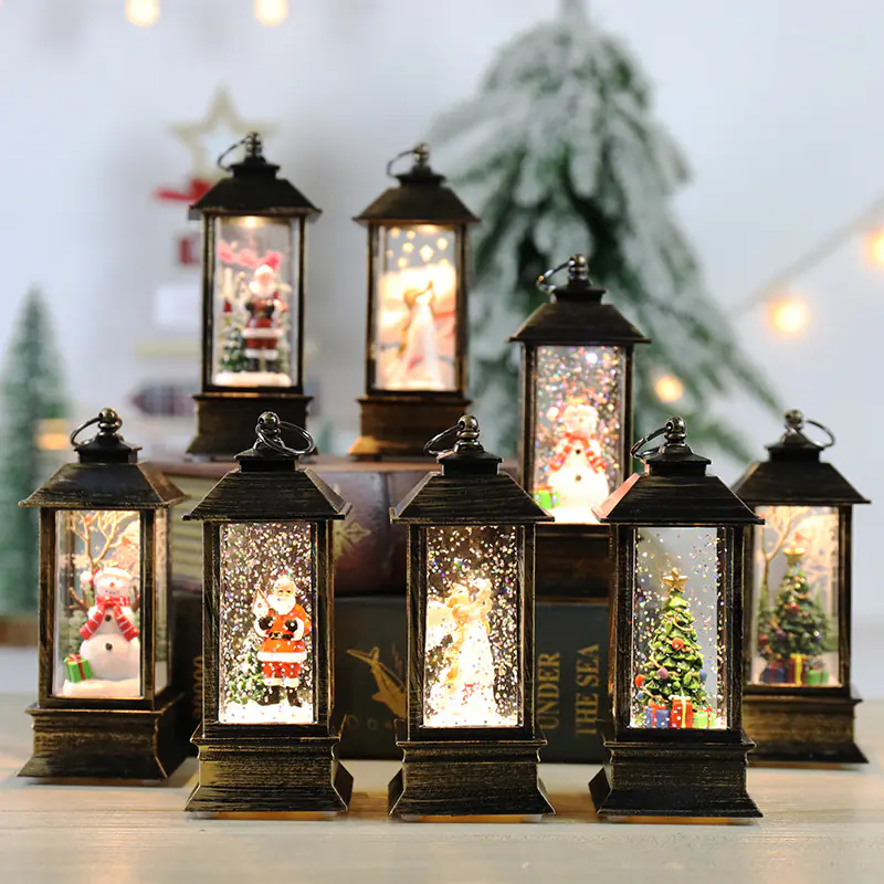 Crystal Light Santa Light Christmas Party Decoration (1)