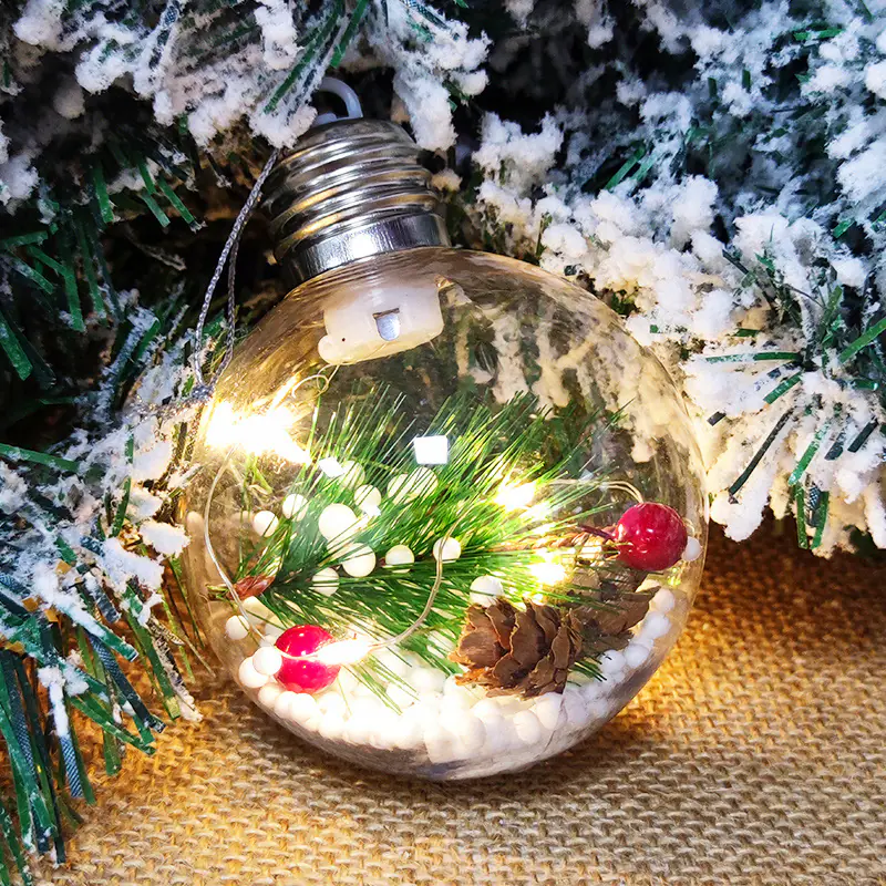 Light Transparent Christmas Ball PVC Acrylic (3) Light Transparent Christmas Ball PVC Acrylic (3)