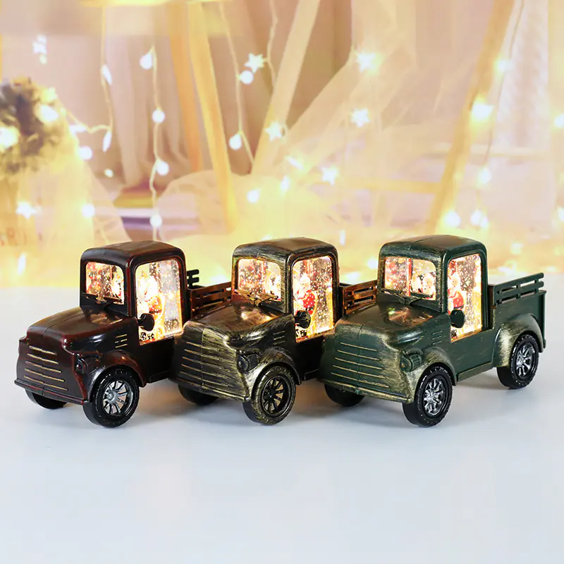 Santa Claus Retro Car Night Light Christmas Decorations (1)
