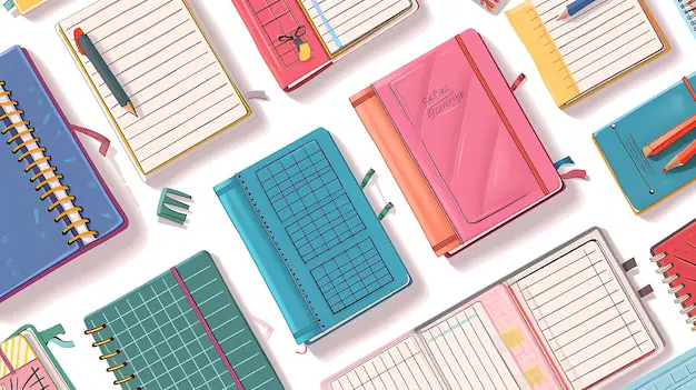 colorful notebook