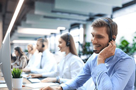 portrait call center worker