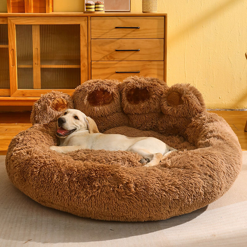 Medium and large dog bed with fleece sleeping pad