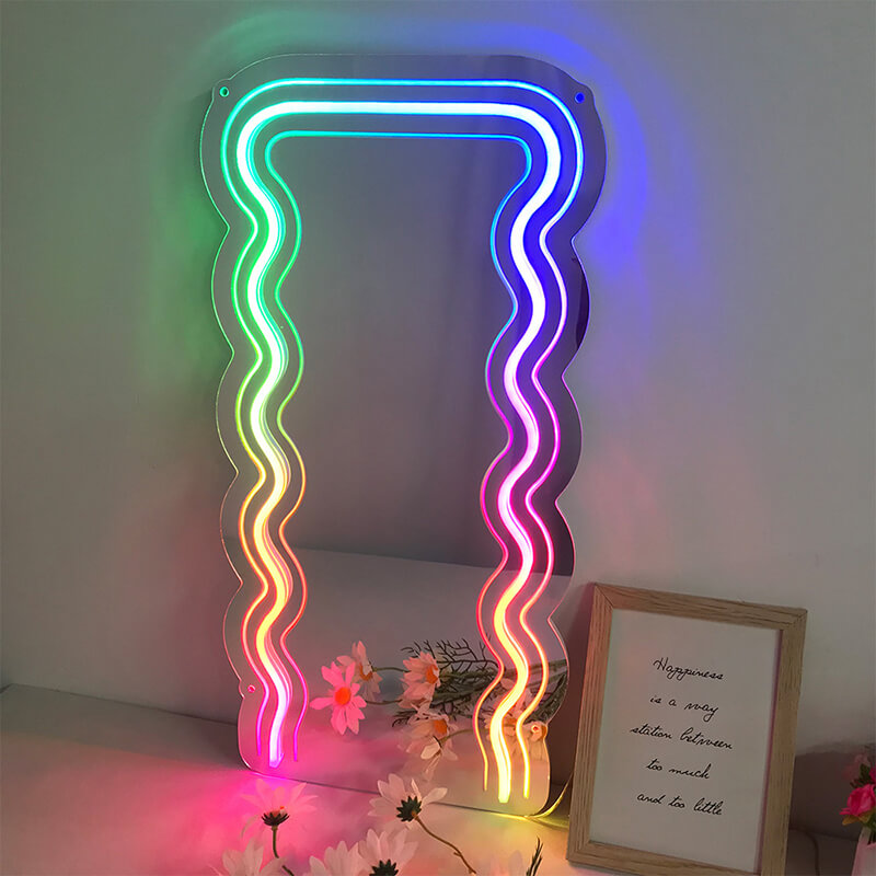 Mirror neon led atmosphere