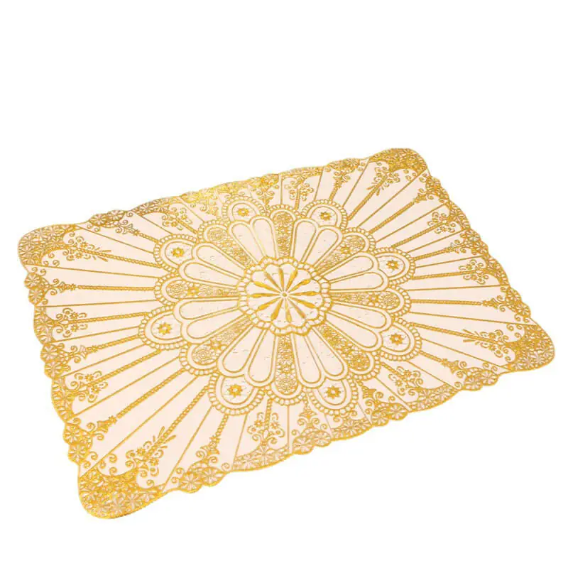 Hollow Lace Gold stamped Placemat (3)