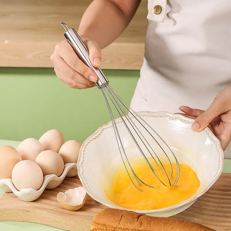 Manual Thick Stainless Steel Egg Beater for home use (1)