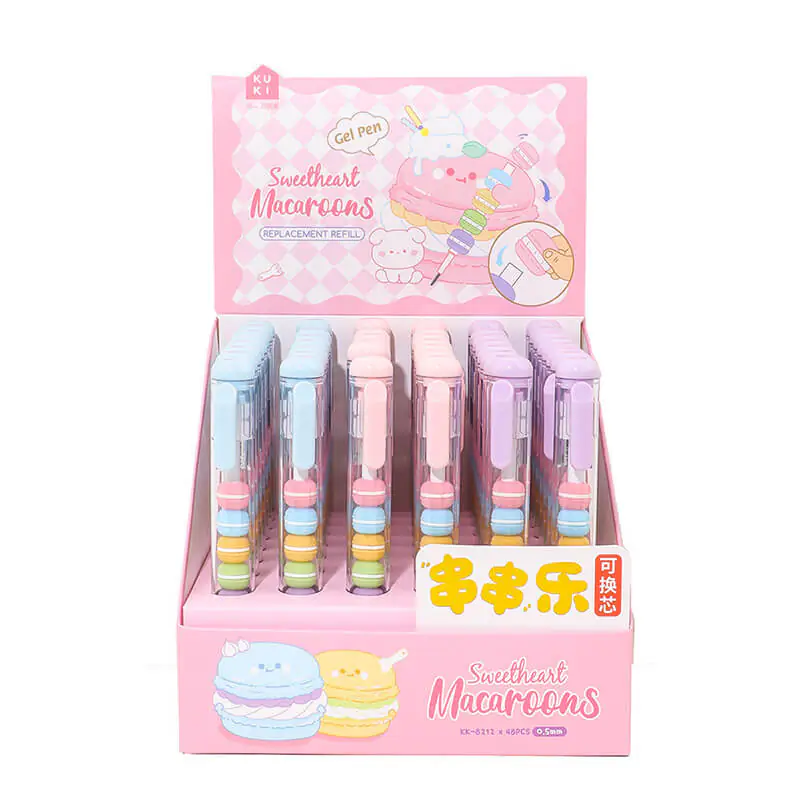 Nuevo producto al por mayor Bolígrafo de gel Lindo Macaron (2)
