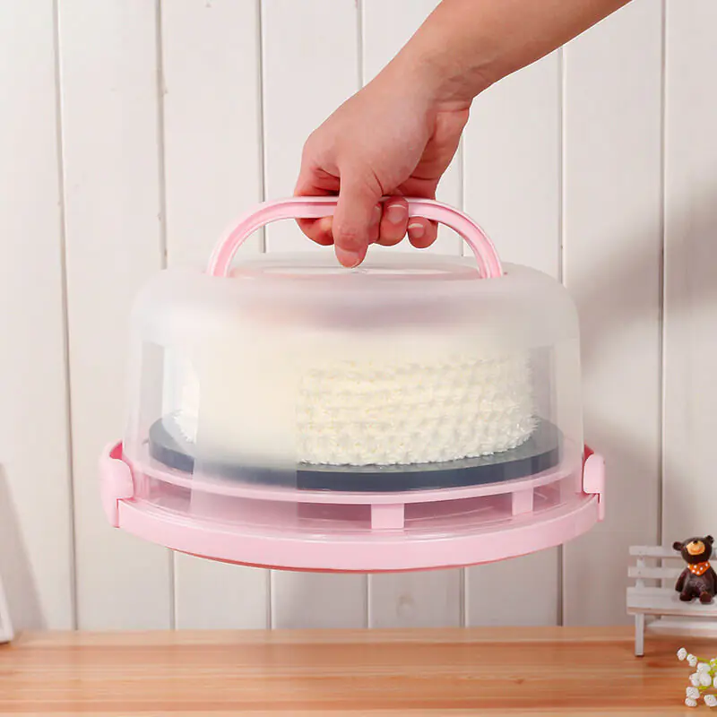 Transparent Portable Cake Box Round Wholesale (1)