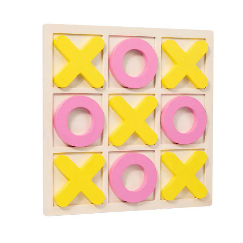 Wooden Large Classic XO Tic Tac Toe Tabletop Game (1)