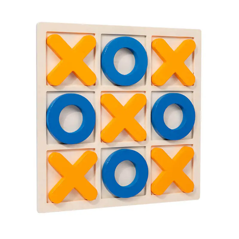 Wooden Large Classic XO Tic Tac Toe Tabletop Game (3)