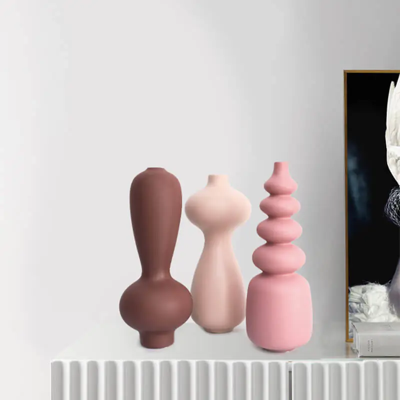 Anomalous abstract art vase Creative ceramic decoration Nordic vase decoration (2)