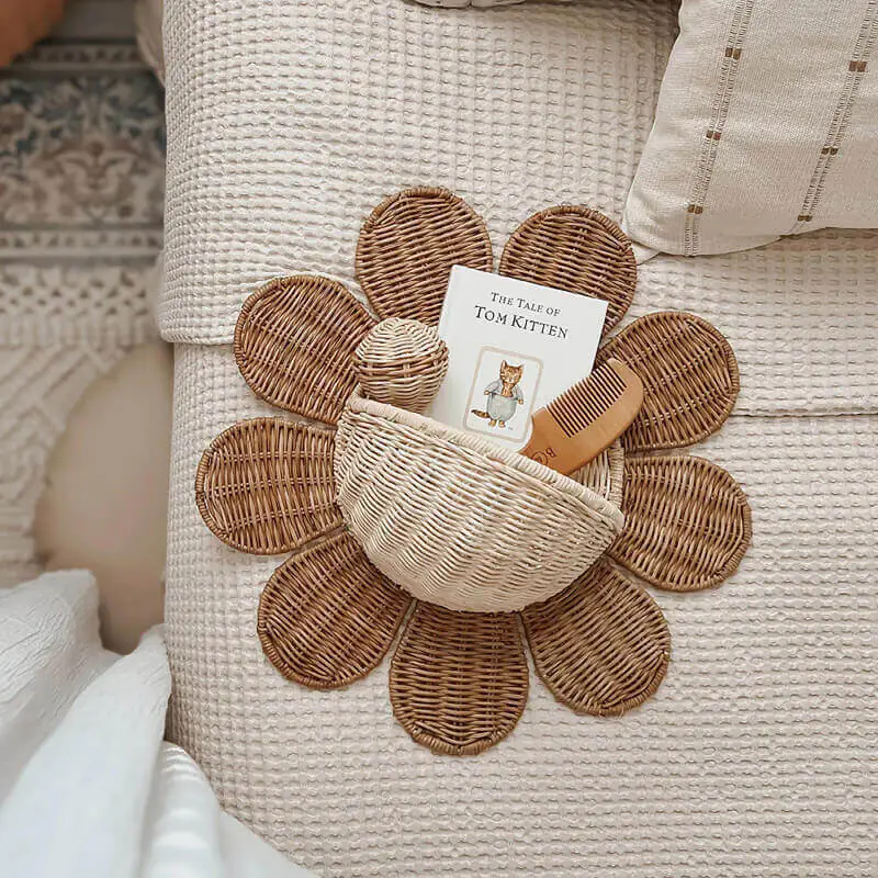 Bathroom Sun flower wall hanging basket (2)