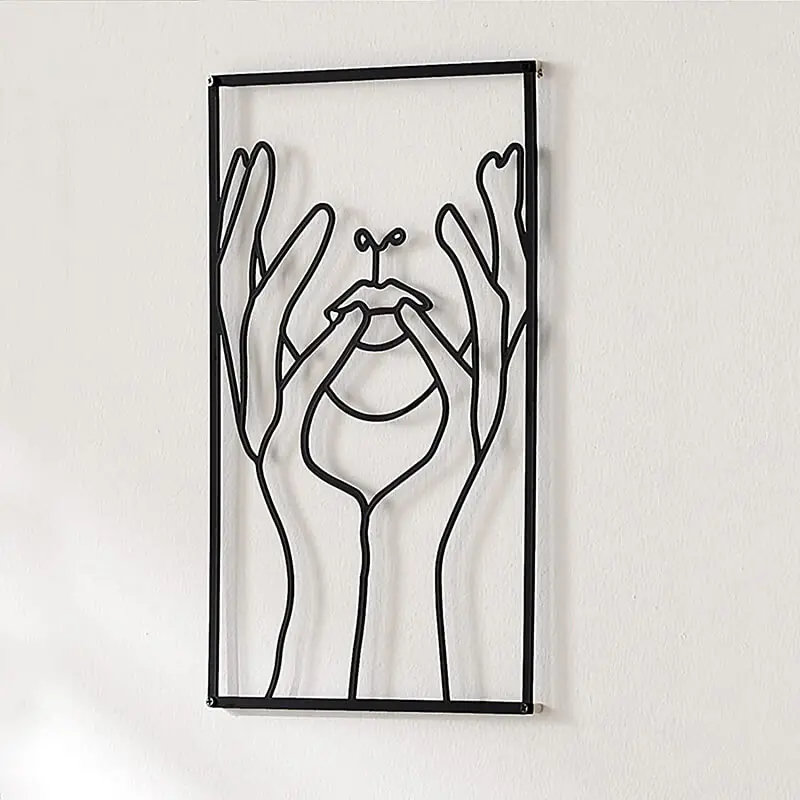 Black metal wall decoration wall sculpture 1