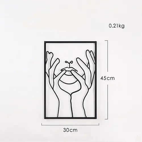 Black metal wall decoration wall sculpture 2 (2)