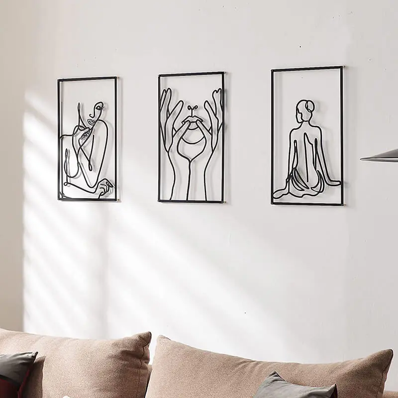 Black metal wall decoration wall sculpture 2