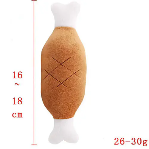 Cat pet chewable teether with chicken leg toy (3)