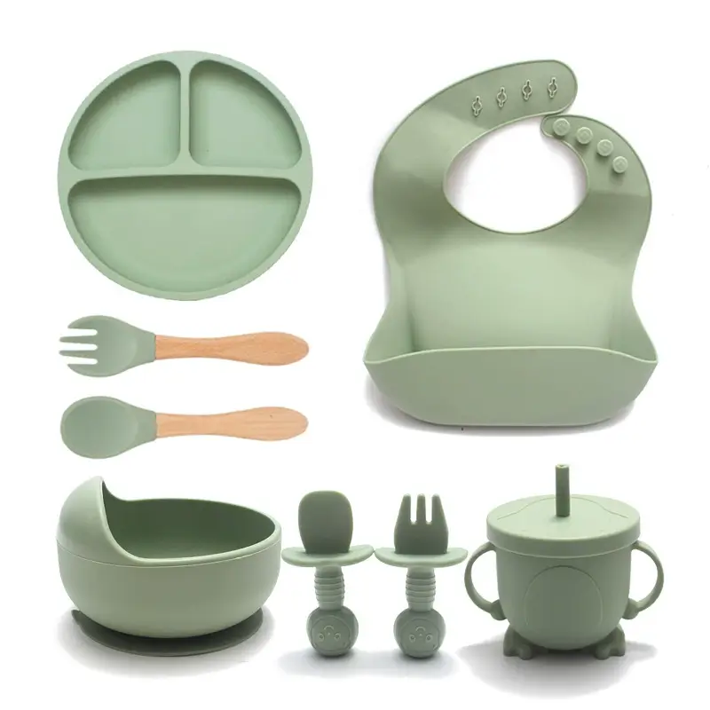Children's Silicone Tableware suit (1)