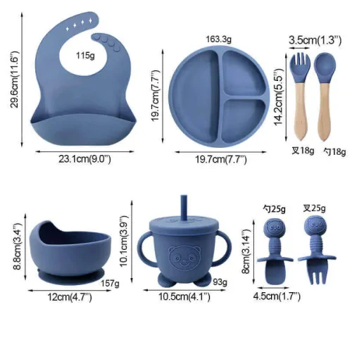 Children's Silicone Tableware suit