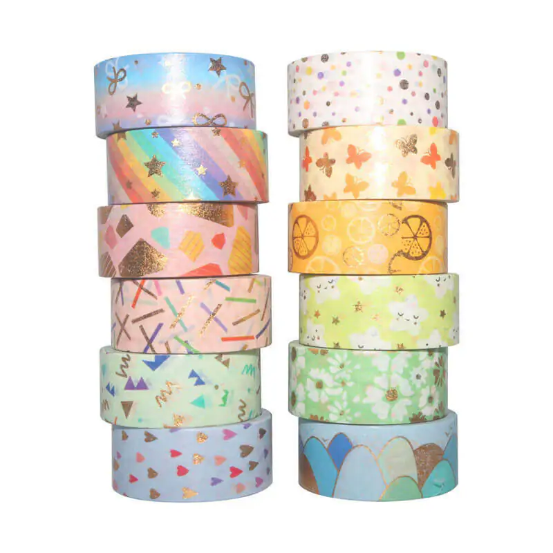 Linda cinta de papel de color caramelo (2)