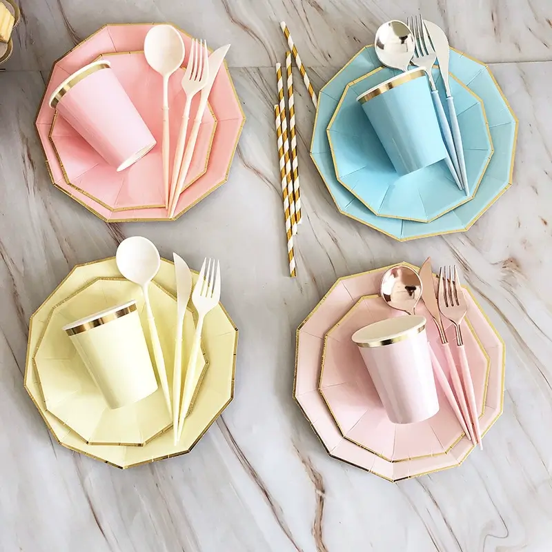 Disposable Party Decorative Dessert Plate suit