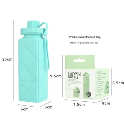 Foldable outdoor kettle with silicone cup