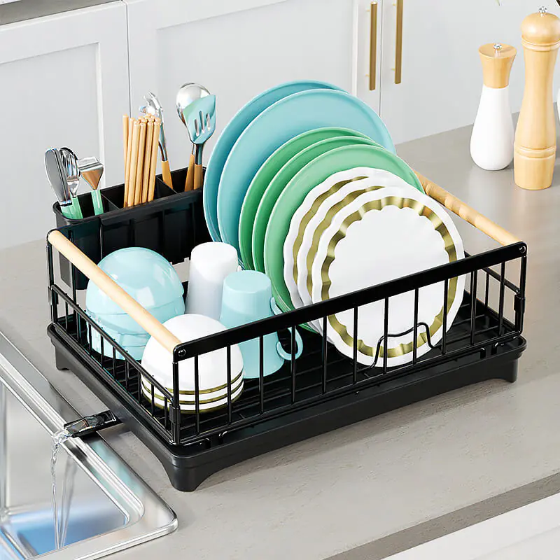 Kitchen multi function Dish draining rack