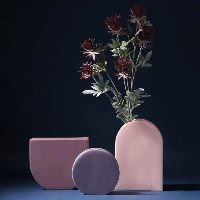 Morandi geometric Nordic ceramic vases (2)
