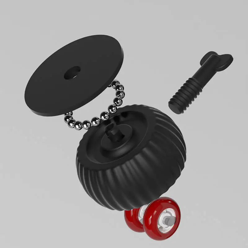 Punch free furniture nightstand bearing pulley 1