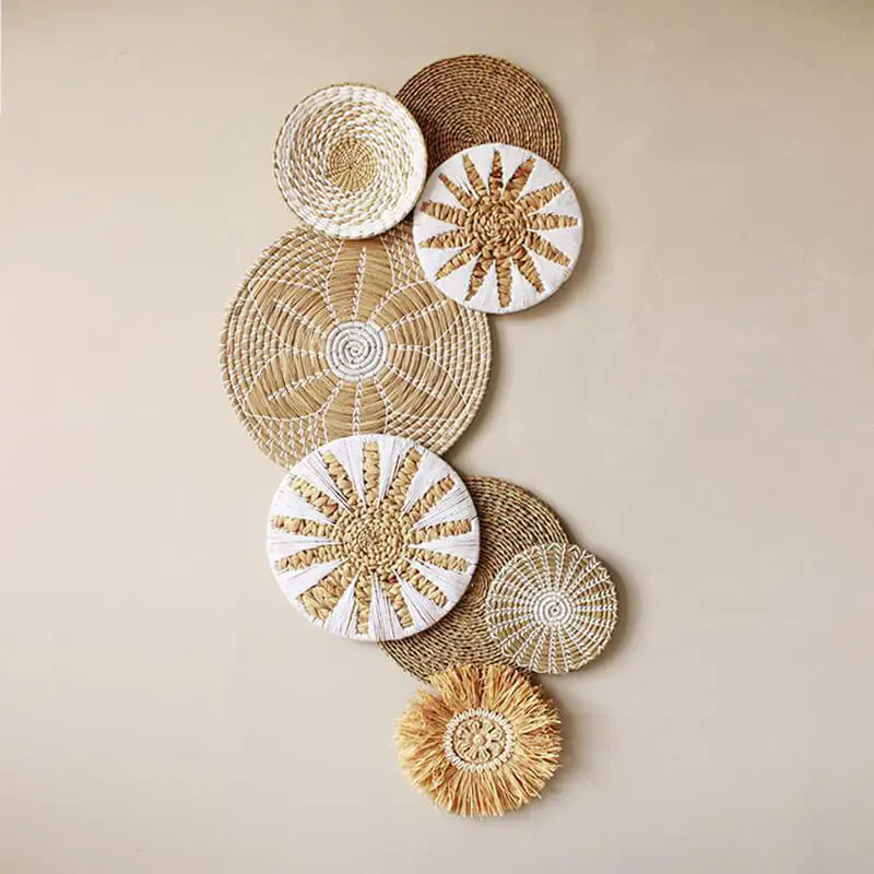 Rattan woven creative living room wall decoration 1