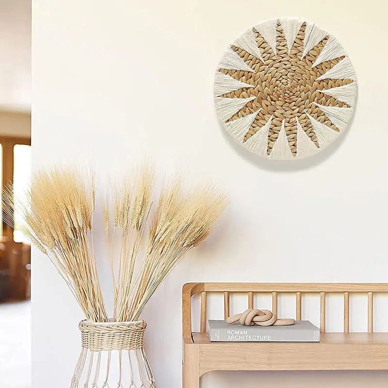 Rattan woven creative living room wall decoration2