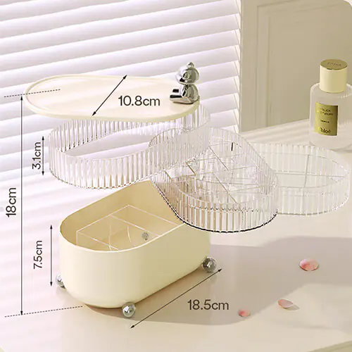 Rotating storage rack with cover (3)