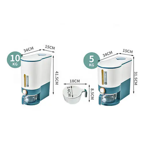 Sealed push type large capacity rice container