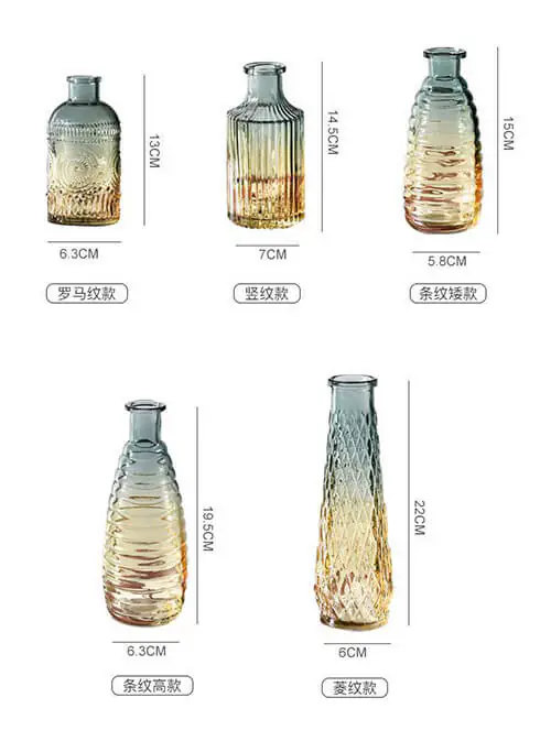 Vintage relief transparent vase 3 Vintage relief transparent vase 3